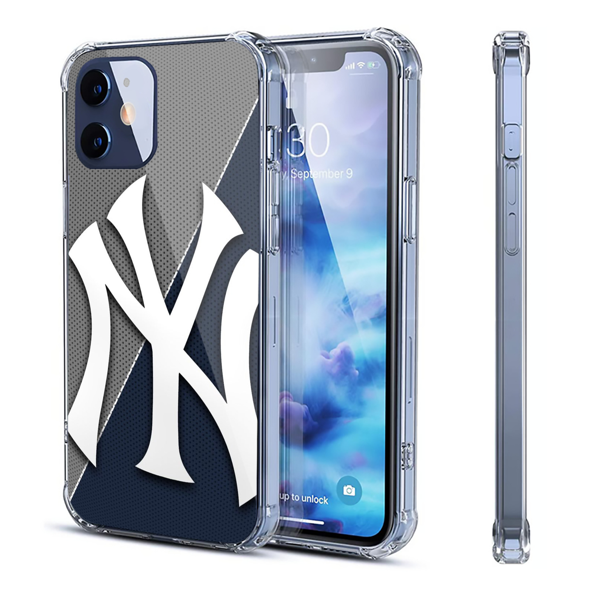 New York Yankees 177 Clear IPhone 12 Case – Soft TPU With UV Print – Enhanced Drop Protection, Precise Fit, Anti-Fingerprint, Customizable Design, Scratch-Resistant, Yellow-Resistant